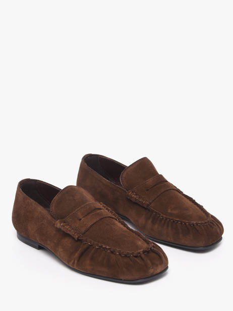 Mocassins En Cuir Alohas Marron accessoires 10121401 vue secondaire 1