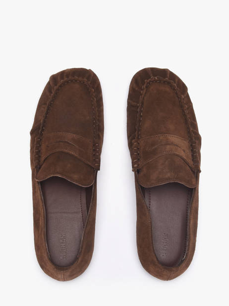 Mocassins En Cuir Alohas Marron accessoires 10121401 vue secondaire 3