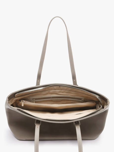 Cabas Format A4 Saffiano Polyurethane David jones Gris saffiano 5 vue secondaire 3
