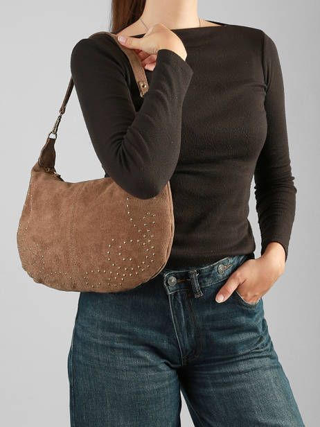 Sac Porté épaule Velvet Milano Gris velvet VE26061 vue secondaire 1