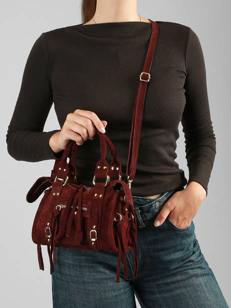 Sac Bandoulière Velvet Cuir Milano Violet velvet VE24092O vue secondaire 1