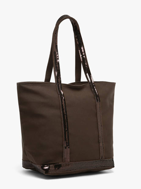 Sac Porté Main Cabas Coton Vanessa bruno Marron cabas 1V40378 vue secondaire 2