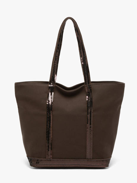 Sac Porté Main Cabas Coton Vanessa bruno Marron cabas 1V40378 vue secondaire 5