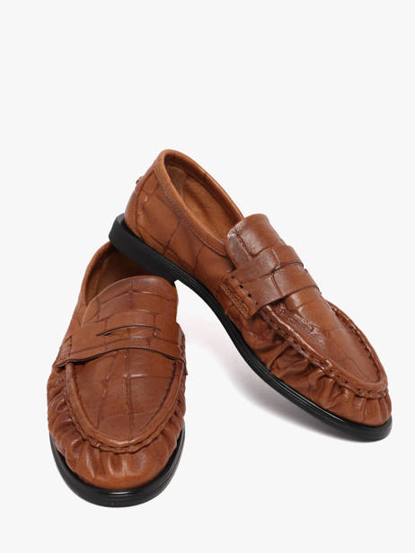 Mocassins Elmira Croco Pavement Marron women 24139052 vue secondaire 2