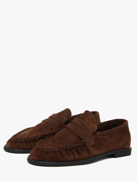 Mocassins Elmira En Cuir Pavement Marron women 24139347 vue secondaire 1