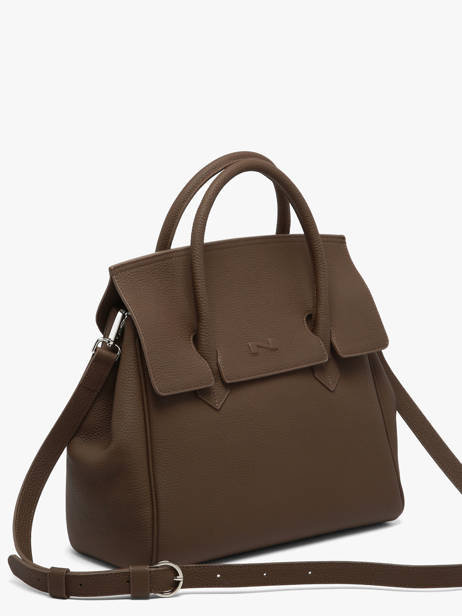 Sac à Main Clara Cuir Nathan baume Marron nathan 2 vue secondaire 1