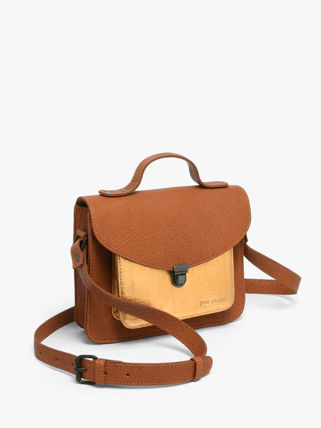 Sac Mademoiselle George Cuir Paul marius Marron dore GEORGDOR vue secondaire 2