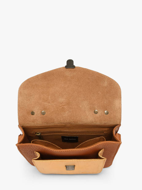 Sac Mademoiselle George Cuir Paul marius Marron dore GEORGDOR vue secondaire 3