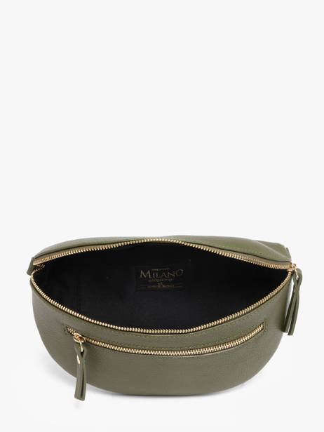 Sac Banane Cuir Milano Vert caviar CA23111O vue secondaire 3