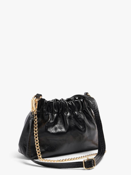 Sac Bandoulière Shiny Sauvage Cuir Milano Noir shiny sauvage SS26062 vue secondaire 2