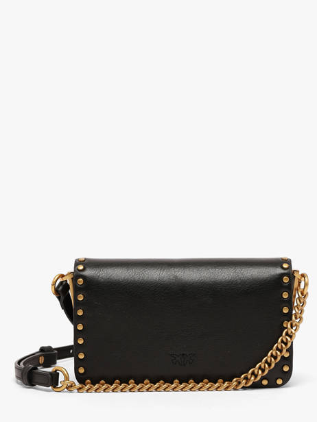 Sac Bandoulière Love Bag Icon Cuir Pinko Noir love bag icon 7345A2JG vue secondaire 4