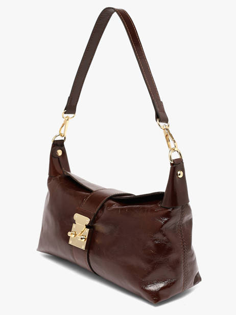 Sac Porté épaule Shiny Sauvage Cuir Milano Marron shiny sauvage SS26064 vue secondaire 2
