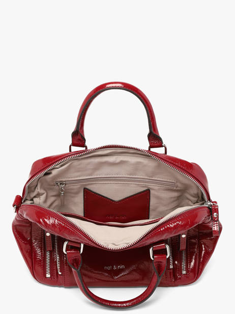 Sac Bandoulière Baby Macy Cuir Nat et nin Rouge vintage BABYMACY vue secondaire 3