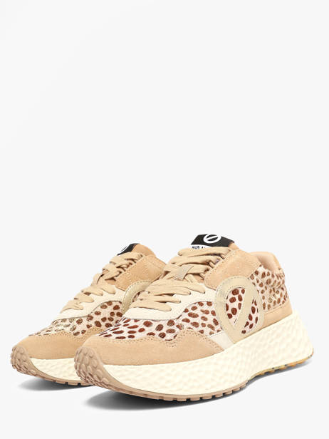 Sneakers Plateforme En Cuir No name Beige women NNVESL04 vue secondaire 1