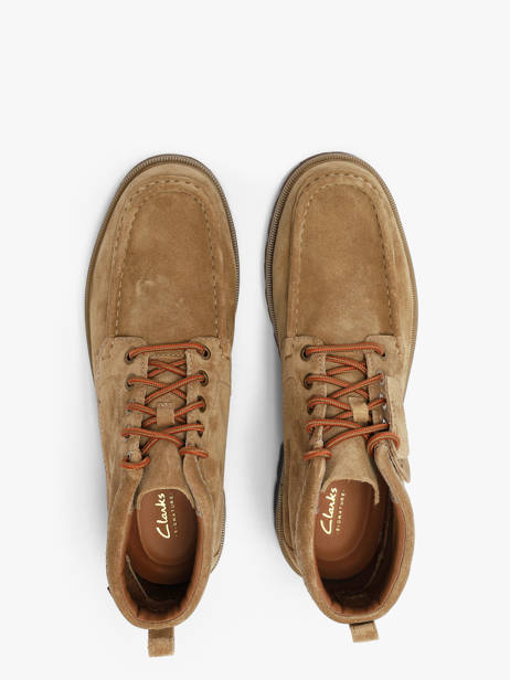 Bottines En Cuir Clarks Beige men 26320158 vue secondaire 3