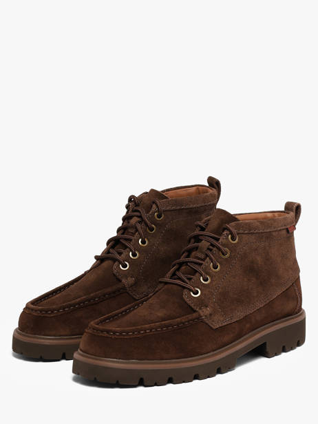 Bottines En Cuir Clarks Marron men 26320159 vue secondaire 1