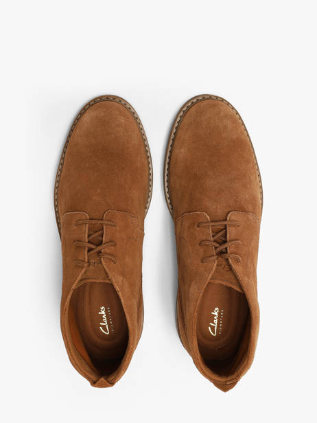 Bottines En Cuir Clarks Marron men 26327184 vue secondaire 3