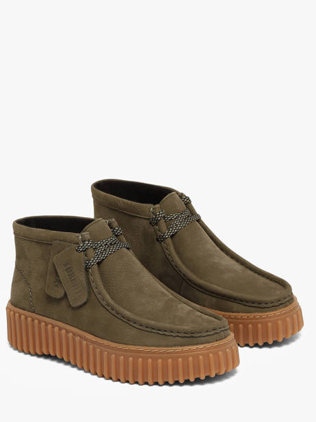 Chaussures Derbies Montante En Cuir Clarks Vert women 26179356 vue secondaire 1