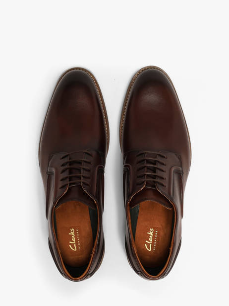 Chaussures De Ville En Cuir Clarks Marron men 26186388 vue secondaire 3