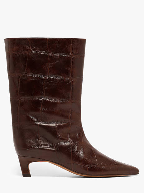 Bottes Talon Aiguille En Cuir Angel alarcon Marron women 480C
