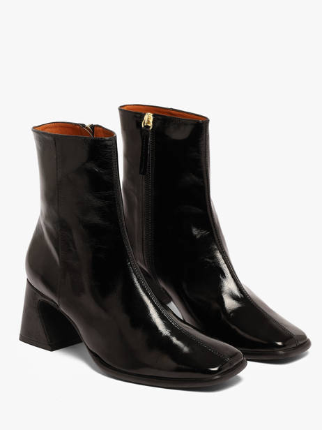 Bottines à Talon En Cuir Angel alarcon Noir women 507N vue secondaire 1