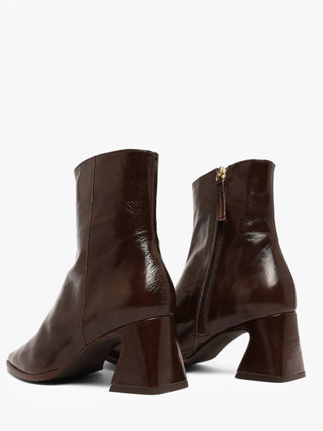 Bottines à Talon En Cuir Angel alarcon Marron women 507N vue secondaire 2