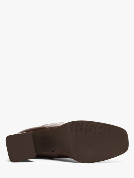 Bottines à Talon En Cuir Angel alarcon Marron women 507N vue secondaire 4