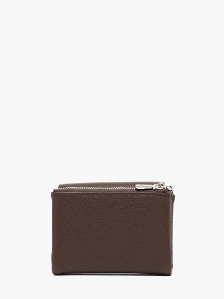 Porte-monnaie Porte-cartes Grained Flora & co Marron grained F5019 vue secondaire 2