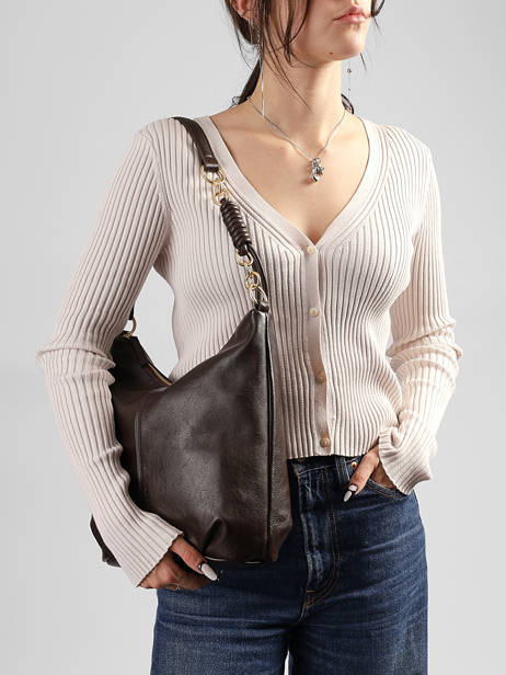 Sac Porté épaule Vintage Cuir Nat et nin Marron vintage SORA vue secondaire 1