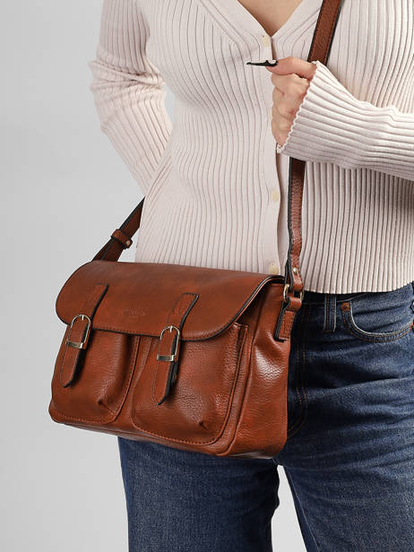 Sac Bandoulière Toscane Hexagona Marron toscane 579732 vue secondaire 1