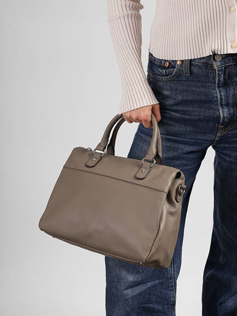 Sac Porté Main Confort Cuir Hexagona Marron confort 469844 vue secondaire 1