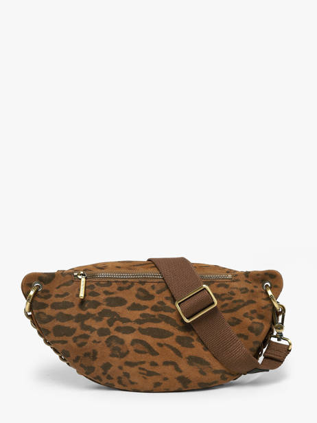 Sac Banane Cuir Mila louise Marron vintage 23689PA1 vue secondaire 3