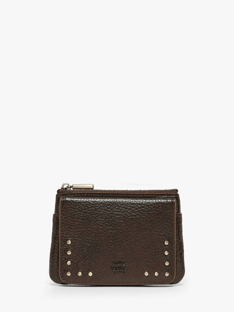 Porte-monnaie Cuir Mila louise Marron vintage 3853DCC