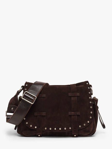 Sac Bandoulière Vintage Cuir Mila louise Marron vintage 3861DVCC