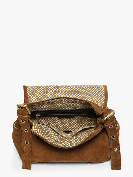 Sac Bandoulière Vintage Cuir Mila louise Marron vintage 3917V vue secondaire 3