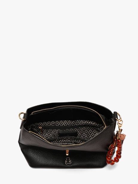 Sac Bandoulière Fermoir Lulu castagnette Noir fermoir BALKYS vue secondaire 3