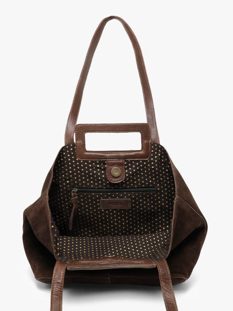 Sac Porté épaule Adeline Cuir Pieces Marron adeline 17166660 vue secondaire 3