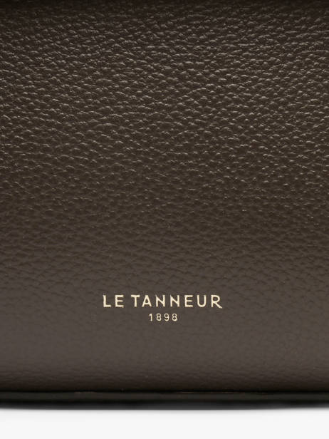 Sac Bandoulière M Double Rabat Emilie Cuir Grainé Le tanneur Marron emily TEMI1014 vue secondaire 3