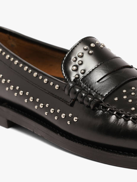 Mocassins Dan Studs En Cuir Cousu Main Sebago Noir women 78118KW vue secondaire 2