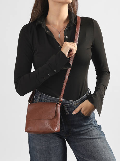 Sac Bandoulière Soft Mandoline Marron soft MD1309 vue secondaire 1