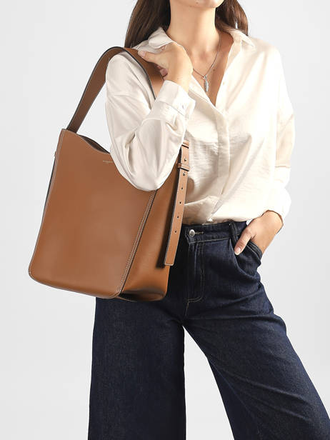 Sac Hobo M Céleste En Cuir Lisse Le tanneur Marron celeste TLES1410 vue secondaire 1