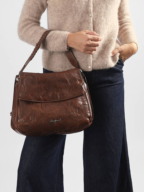 Sac Bandoulière Sirocco Desigual Marron sirocco 26WAKP29 vue secondaire 2