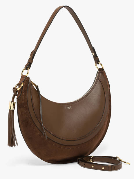 Sac Hobo M Zippé Hobohème Cuir Lancel Marron hoboheme A14219 vue secondaire 2