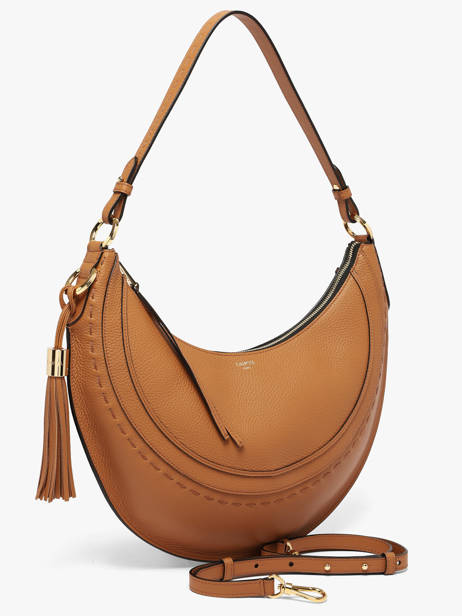 Sac Hobo M Zippé Hobohème Cuir Lancel Marron hoboheme A14217 vue secondaire 2