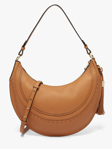 Sac Hobo M Zippé Hobohème Cuir Lancel Marron hoboheme A14217 vue secondaire 5