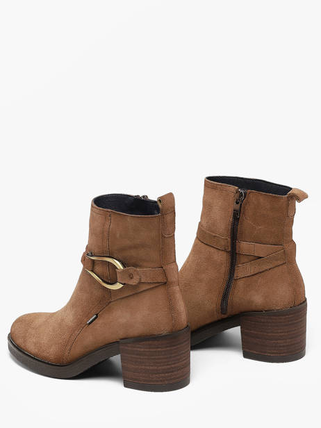 Bottines à Talon En Cuir Dorking Beige women CA vue secondaire 2