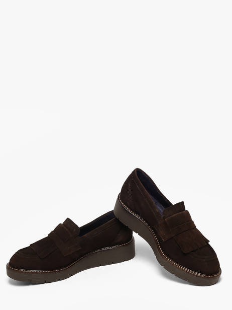 Mocassins Semelle Compensée En Cuir Dorking Marron women CA vue secondaire 2