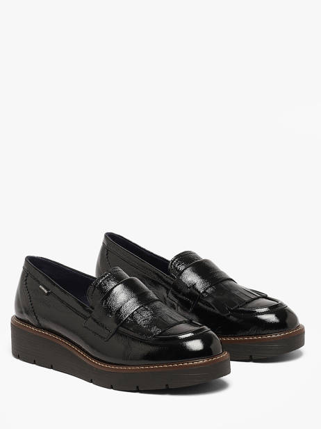 Mocassins Semelle Compensée En Cuir Dorking Noir women NA vue secondaire 1
