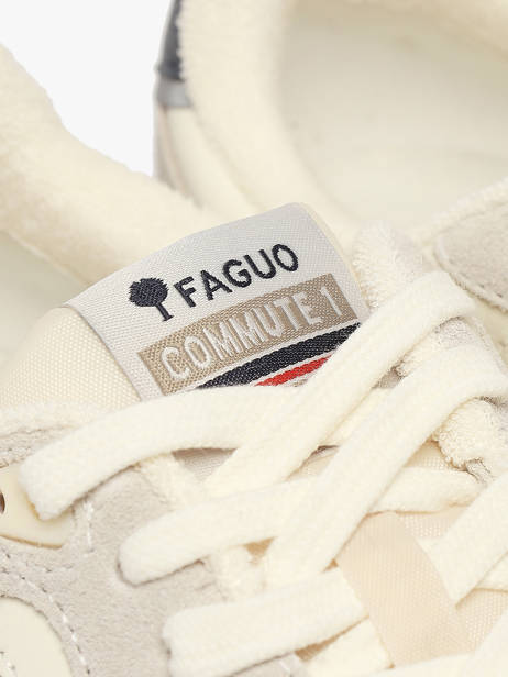 Sneakers En Cuir Faguo Blanc men 25CG3113 vue secondaire 2