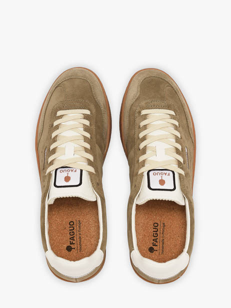 Sneakers En Cuir Faguo Vert men 26CG0203 vue secondaire 3